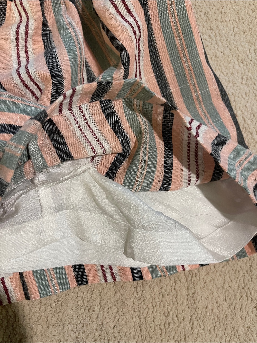 HYFVE High-Waist Striped Summer Shorts in Pink & Green - Picture 5 of 6